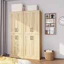 Storage Cabinet, Kitchen Cabinet with Doors & Shelf, Tall Storage Cabinet for Bathroom, Living Room, Entryway,Natural by CozyNest Decor