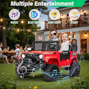 2 Seater Ride On Car Truck with Remote Control XL, Kids 24V Battery Powered Electric Vihicle w/21 in Seat, 3 Speeds, 2WD/4WD Switichable, Shock Absorbers,Bluetooth, Flower, Gift Choice by TinyTreasures Baby Boutique