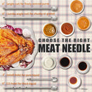 Stainless Steel Meat Injector Syringe Kit with 4 Marinade Needles for BBQ Grill Smoker, 2-oz Large Capacity, Both Paper User Manual and E-Book Recipe by GreenHaven Gardens