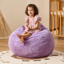 Bean Bag Chairs Teardrop Bean Bag Chair Beanbag Chair with Memory Foam Filled Machine Washable Cover for Living Room, Bedroom (Small,Purple) by TinyTreasures Baby Boutique