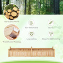 HAPPYGRILL Raised Garden Bed, Wooden Elevated Garden Box w/8 Drain Holes, Detachable Bottom Panels, Liner for Flowers Vegetables Herbs Fruits, Outdoor Planter Box for Backyard Lawn, 89" x 23.5" x 16" by GreenHaven Gardens