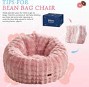 Hobestluk Bean Bag Chair Oversized Bean Bag Chair for Adults Donut-Shaped Large Bean Bag with Spacious Design for Living Room Bedroom or Reading Nook (Bubble Pink) by CozyNest Decor