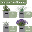 PERFNIQUE Indoor Herb Garden, Herb Garden Planter Set with Tray, Farmhouse Indoor Plant Pots, Windowsill Herb Garden with Drainage(Planter only) for Indoor/Outdoor, Window Pots(Grey) by GreenHaven Gardens