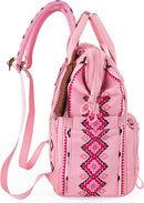 Wrangler Aztec Backpack Organized Daypack Travel Baby Bag with Stroller Strap and Side Bottle Pockets WG2204-9110PK by TinyTreasures Baby Boutique