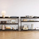IRONCK Console Table, Sofa Table with Power Outlet, Farmhouse Hallway Table for Entryway, Living Room, Height Adjustable, Easy Assembly, Vintage Black, 43" by CozyNest Decor