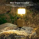 ELECOM NESTOUT Outdoor Camping LED Panel Flashlight w/Mini Tripod, Dimmable USB Powered LED Light, IP44 Water Dust Resistant, 30-1000 Lumen, Portable Lantern for NESTOUT Power Bank, Black (Flash-1) by GreenHaven Gardens