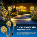 SOLPEX Solar Garden Lights String - 3 Pack Warm White, Solar Powered Cracked Glass Ball, Waterproof for Outdoor & Patio Decoration by GreenHaven Gardens
