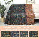Boho Throw Blanket for Bed - 100% Pure Cotton Ultra Soft Rustic Quilt - Farmhouse Decor Bed Blankets, All Season Rustic Throw for Sofa Couch Chair(80''x 90'', Floral) by CozyNest Decor