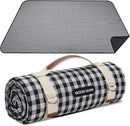 Picnic Outdoor Blankets Waterproof Extra Large - Beach Mat Sand Free Foldable with Carry Strap | Portable Camping Blanket | Park Blanket for Grass Park, Hiking, Travel, Concerts, Indoor (Black) by TinyTreasures Baby Boutique