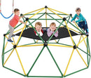 Climbing Dome, 10FT Dome Climber with Hammock & Swing for Kids 3-10, Kids Outdoor Jungle Gym Supports 1000lbs, Easy Assembly Playground Jungle Gym Backyard Play Equipment, Yellow+Green by TinyTreasures Baby Boutique