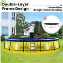 Zupapa 1800LBS Weight Capacity Double Frames Trampoline with No-Gap Design Curved Poles 16 15 14 12 10FT Trampolines with Enclosure Net for Kids Adults, Outdoor Family Fun by TinyTreasures Baby Boutique