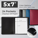 Dunwell Small Photo Album 5x7 (2-Pack, Black), Mounting Paper 5 x 7 Photo & Art Portfolio Presentation Binder, 24 Sleeves Displays 48 Pages, Professional Picture Book for 5x7 Artwork, Postcards by TinyTreasures Baby Boutique