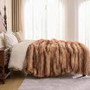 Fluffy Faux Fur Throw Blanket – Super Soft Warm Thick Plush Blanket for Bed, Couch & Office, Cozy Fuzzy Throw with Flannel Backing,90"x90", Brown by CozyNest Decor
