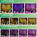 LED Grow Lights for Indoor Plants Full Spectrum with 15-63 inches Adjustable Tripod Stand, Red Blue White Floor Grow Lamp with 4/8/12H Timer with Remote Control by GreenHaven Gardens
