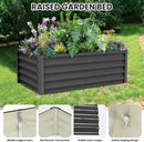 Large Outdoor Planter Boxes Kit Set of 2,6x3x1.5ft Galvanized Raised Bed Planter with Open-Ended Base Design, Elevated for Outdoor Plants, Durable Raised Bed for Gardening,Green by CozyNest Decor