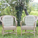 Tiita Striped Seat Cushion 2 Pack Beige Round Floor Pillows 22"x22" Chair Pad Cushions for Indoor/Outdoor Hanging Swing Chair Window Pads, Beige by CozyNest Decor