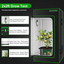 MELONFARM 2x2 Grow Tent, 24"x24"x48'' High Reflective 600D Diamond Mylar Canvas with Observation Window and Floor Tray for Hydroponic Indoor Plant Growing by GreenHaven Gardens