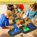 Magnetic Tiles Road Set, STEM Magnet Building Blocks for Toddler Kids, Montessori Educational Toy Gifts for 3+ Year Old Boys & Girls by TinyTreasures Baby Boutique