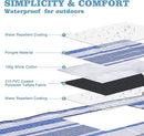 Waterproof Picnic Mat, Outdoor Camping Oversized Field Blanket. Portable Thickened Camping Blanket, Suitable for Beach, Camping, Music Festival, Party, Outdoor Adventure. (Blue & White, 80”x80”) by TinyTreasures Baby Boutique