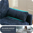 Tbfit Modern Couch Sofa, 89" Cloud Couch w/Pillows, Pocketed Spring Seat, Comfy 3-Seater Plush Foam Cushions, Chenille Fabric Removable Covers, Soft Upholstered Living Room Furniture Home Apartment by CozyNest Decor