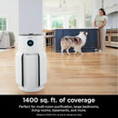 Shark Air Purifier for Home with NeverChange HEPA Air Filter, 1400 sq. ft. for Powerful Multi-Room Purification, 5-Year Filter, Filters Smoke, Captures 99.98% of Particles & Dust, HP302 by CozyNest Decor