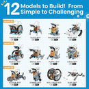 Sillbird 12-in-1 Solar Robot Building Kit STEM Gift for Boys Aged 8-13, DIY Science Educational Robotic Toys for Kids Teens Birthday, Powered by The Sun with 190 Pieces by TinyTreasures Baby Boutique