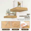 Deep Floating Shelves for Wall | 16 Inch Wide x 12 Inch Deep Floating Shelves Set of 2 | Rustic Oak Wide Wall Shelves | Bookshelf Laundry Shelf TV Shelf Nightstand by CozyNest Decor