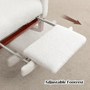 Rocking Chair Nursery,Teddy Nursery Rocking Chairs with Foot Rest, Sherpa Nursing Chair Glider Rocker with Wingback and Pillow for Living Room, Bedroom, White by TinyTreasures Baby Boutique