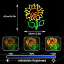 Sunflower Skull Neon Sign Wall Decor USB Powered Skeleton Head Halloween Neon Light Sign Dimmable Funny Halloween Day LED Sign for Trick or Treat Party Backdrop Bedroom Bar Man Cave by CozyNest Decor