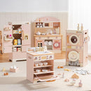 ROBOTIME Wooden Kids Play Kitchen – 4-in-1 Toddler Play Kitchen Set with Fridge, Washer & Dishwasher – Wooden Corner Cooking Playset for Boys & Girls Ages 3+ by TinyTreasures Baby Boutique