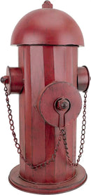 Design Toscano Fire Hydrant Statue Puppy Pee Post and Pet Storage Container, Indoor/Outdoor, Medium 18 Inch Tall, Metal, Rustic Red Paint by GreenHaven Gardens