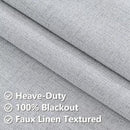Blackout Curtains 96 Inches Long 2 Panels Set, 100% Black Out Textured Thermal Curtains, Grommet Light Blocking Drapes for Living Room Bedroom Luxury Decor(52W × 96L inch, Greyish White) by CozyNest Decor