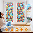 Window Privacy Film Stained Glass Decorative Static Clings Frosted Window Tint for Home Room Decor Bathroom Door Car Stickers with Glittering Effect, Removable(Tulip) by CozyNest Decor