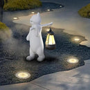 Solar Powered Garden Resin Statue Lights, 10 Inch Waterproof Outdoor Animal Cute Cat Figurine Lights, Suitable for Patios, Balconies, Lawns, Courtyards, Etc (Walking) by GreenHaven Gardens