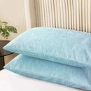 CaliTime Throw Pillow Covers Decorative 20 X 26 Inches Pack of 2 Cozy Chenille Standard Pillow Shams Cases for Couch Sofa Bed Living Room Home Light Blue Grey by CozyNest Decor