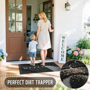 Yimobra Welcome Mat Outdoor Indoor, All-Season Waterproof Front Door Mat Outside Entrance, All-Weather Heavy Duty Non-Slip Doormat, Low Profile Porch Patio Entrance Mats, 60x36, Black by CozyNest Decor