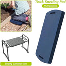 ikkle Garden Kneeler and Seat Gardening Stool Kneeler Folding Gardening Bench with Thicker Detachable Kneeling Pad and Tool Store Pouches (Blue) by GreenHaven Gardens