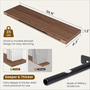 Fun Memories Floating Shelves for Wall, 30 Inch Rustic Wood Wall Mounted Shelves for Bathroom, Bedroom, Kitchen, Living Room, Deep Floating Shelves for Storage & Home Decor (Walnut, Set of 2) by CozyNest Decor