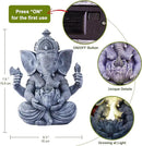 Solar Ganesha Elephant Garden Statues: Outdoor Sculptures with Lotus Lights Decor for Patio Lawn Yard Art - Gifts for Mom Grandma by GreenHaven Gardens