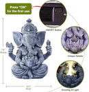 Solar Ganesha Elephant Garden Statues: Outdoor Sculptures with Lotus Lights Decor for Patio Lawn Yard Art - Gifts for Mom Grandma by GreenHaven Gardens