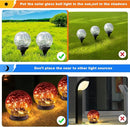 Solar Globe Lights Outdoor Waterproof-Solar Balls-Solar Garden Lights-Solar Orbs for Outside 2 Pack Cracked Glass Ball for Lawn Patio Yard Backyard Decorations by GreenHaven Gardens