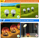 Solar Globe Lights Outdoor Waterproof-Solar Balls-Solar Garden Lights-Solar Orbs for Outside 4 Pack Cracked Glass Ball for Lawn Patio Yard Backyard Decorations, DS-XBQ-1-1-1 by GreenHaven Gardens