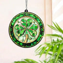 St Patricks Day Decorations - Irish Gifts for Women Men Friends Family, Shamrock Decorations, St Patricks Day Accessories - Double Layered Hanging Suncatcher 6 in by GreenHaven Gardens
