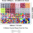 1000PCS Sports Polymer Clay Beads Bracelet Making kit, 24 Style Cute Fun Ball Beads Baseball Basketball Soccer Rugby Volleyball Football Charms, DIY Bracelet Making kit by TinyTreasures Baby Boutique