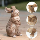 Bunny Statue Garden Statues Rabbit Figurines Decor Outdoor Polyresin Easter Decorations Bunnies Gifts Home House Kitchen Figurine Patio Lawn Yard Art Housewarming Funny Decoration 9.5inch by GreenHaven Gardens