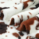 RYNGHIPY Cow Blanket Lightweight Soft Cow Print Sofa Bed Travel Blankets Warm Coffee Cow Throw Blanket for Baby Kids Girls Boys Adults (Coffee, 63''x79'') by CozyNest Decor