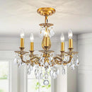 French K9 Crystal Maria Theresa Chandeliers, Luxury Vintage Pendant Light Fixture for Dining Room, Living Room, D18.3*H21~68 inch (Adjustable), Clear Crystal & Antique Bronze Finish Frame by CozyNest Decor