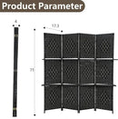 Room divider 4 panel Room Screen Divider Wooden Screen Folding Portable Partition Screen Wood with Removable Storage Shelves Color,Black