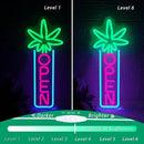 Green Leaf Neon Sign Dimmable Open Neon Lights for Wall Decor LED Neon Sign by USB Powered LED Neon Open Sign For Dispensary Beer Bar Man Cave Coffee Store Hotel Wall Party Decorations 16.8''x7'' by CozyNest Decor