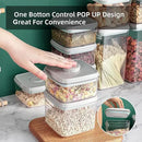 Pop Containers with Lids - Stackable Airtight Food Storage, Kitchen Pantry Storage Containers for Snacks Candy Salt Herbs Spices BPA-Free (500ML+1200ML+1800ML) by CozyNest Decor